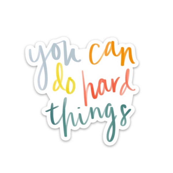 You can do hard things magnet | Inspirational quote magnet | Self care fridge magnet | Positive affirmations
