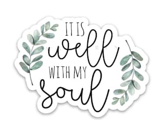 Aimant "Je vais bien avec mon âme" | Citations chrétiennes aimant | Aimant verset biblique
