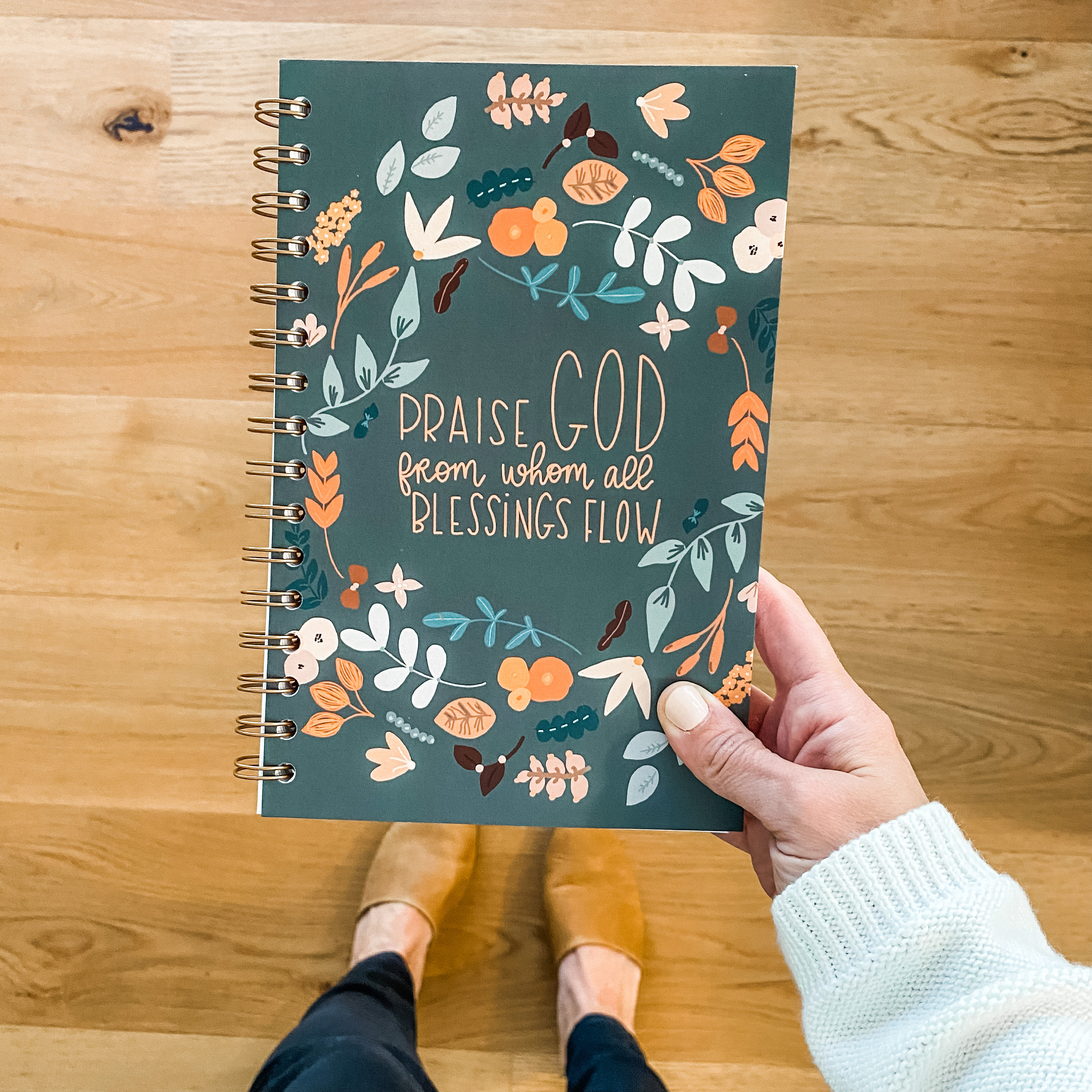 Spiral notebooks | Soft cover journal | Faith notebook | Praise God from whom all blessings flow