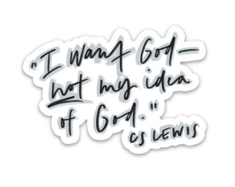 CS Lewis quote sticker | Christian stickers | Religious faith decals