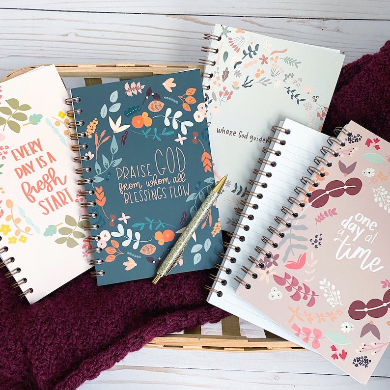 Spiral Notebooks Soft Cover Journal Inspirational Message Etsy