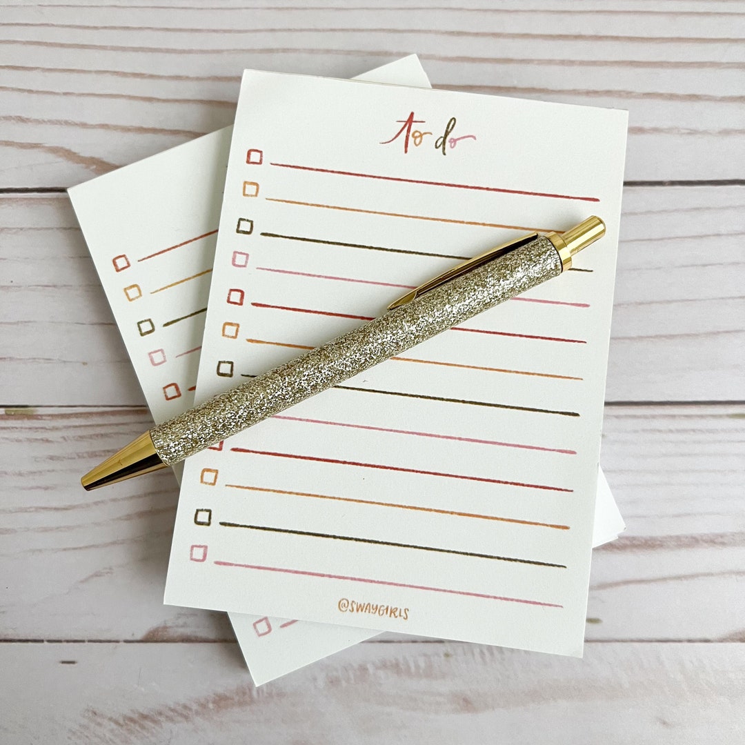 To Do List Notepad Cute Notepads Custom Notepads Etsy