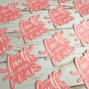 Faith Over Fear Sticker: Christian Vinyl Decal, Waterproof image 9