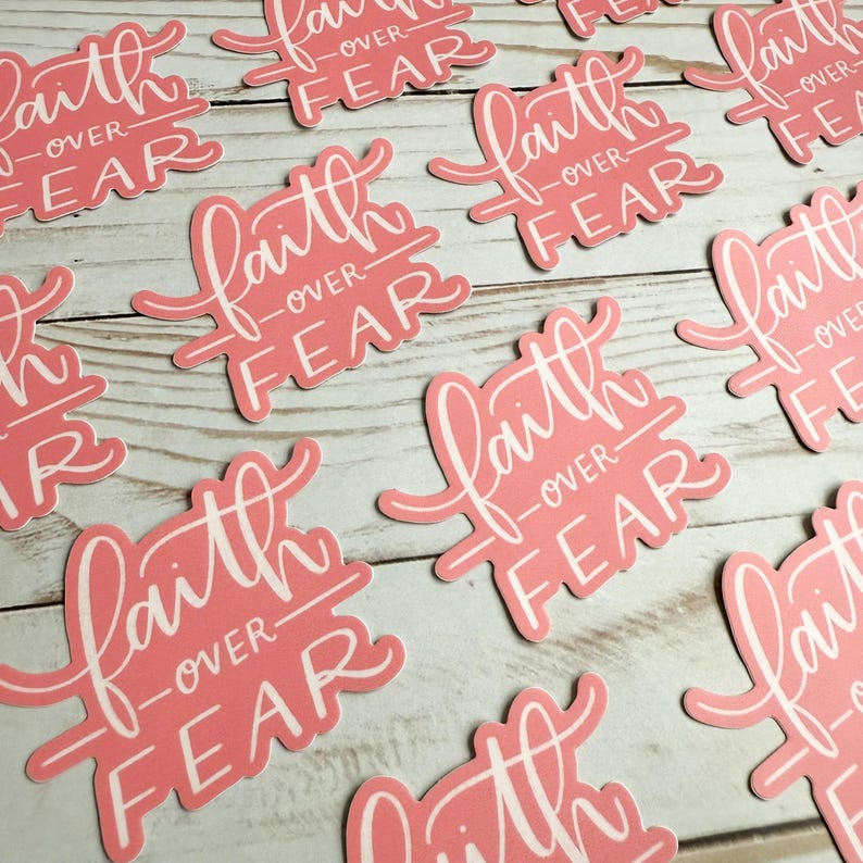 Faith Over Fear Sticker: Christian Vinyl Decal, Waterproof image 9