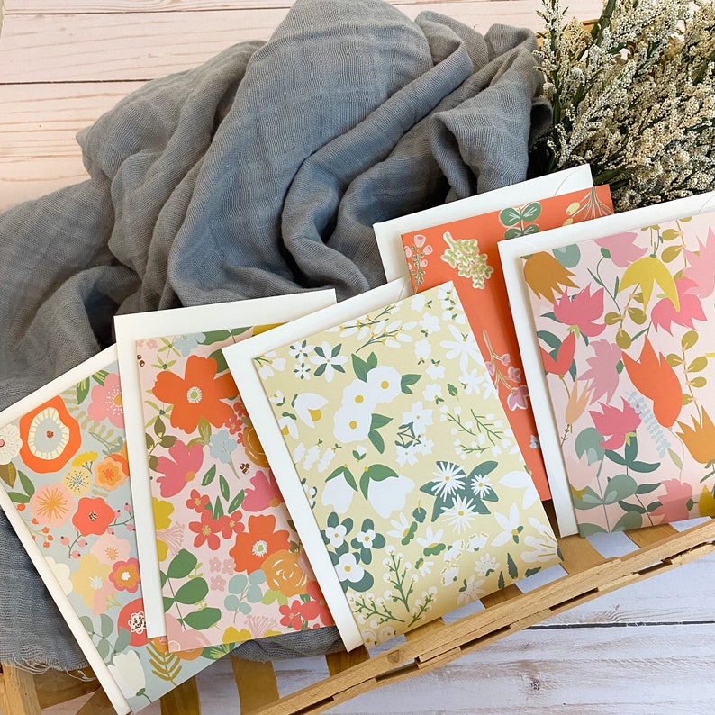 Handmade Greeting Cards Blank Inside Set of 5 Cards Etsy