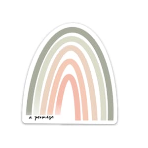 Rainbow Promise Sticker: Wasserfester christlicher Vinyl-Aufkleber