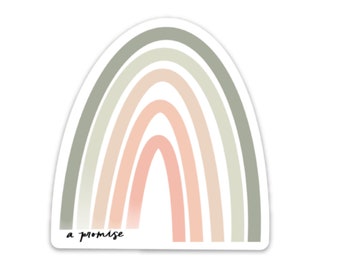 Rainbow Promise Sticker: Waterproof Christian Vinyl Decal