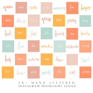 Pastel Instagram Highlight Icons: Hand-Drawn Story Covers (50+)(Digital Download)