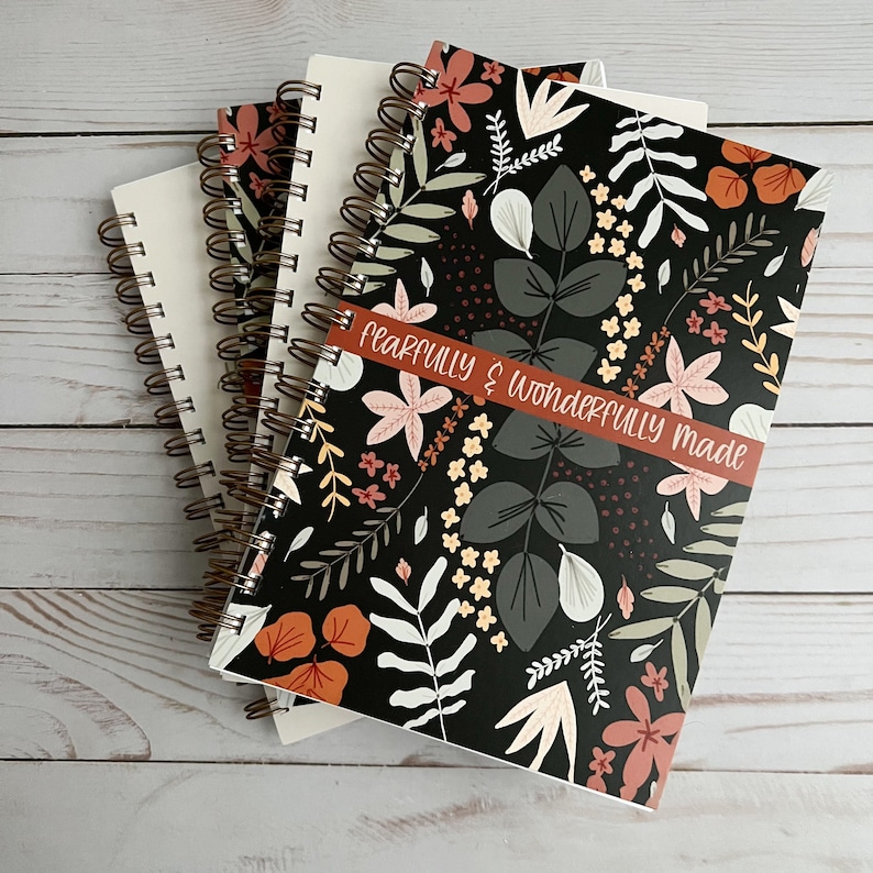 Spiral notebooks | Soft cover journal | Faith notebook | Fearfully & wonderfully made Bible journal bild 7