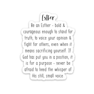 Christian stickers | Faith inspired Bible verse quotes | Esther 4:14 decal