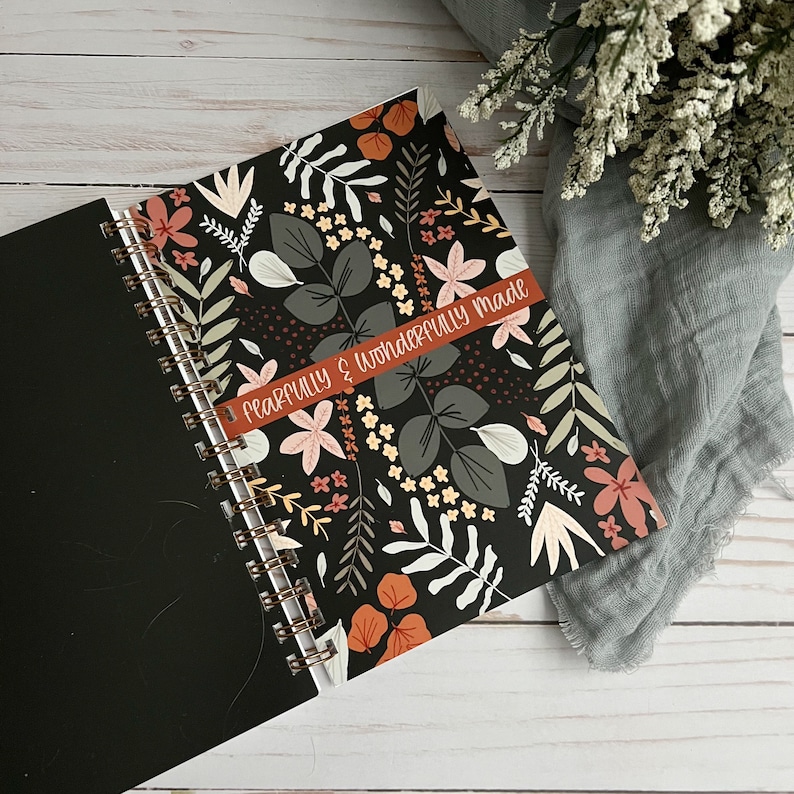 Spiral notebooks | Soft cover journal | Faith notebook | Fearfully & wonderfully made Bible journal bild 2