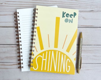 Cute spiral notebooks | Soft cover journal | Inspirational notebook | Self care journal