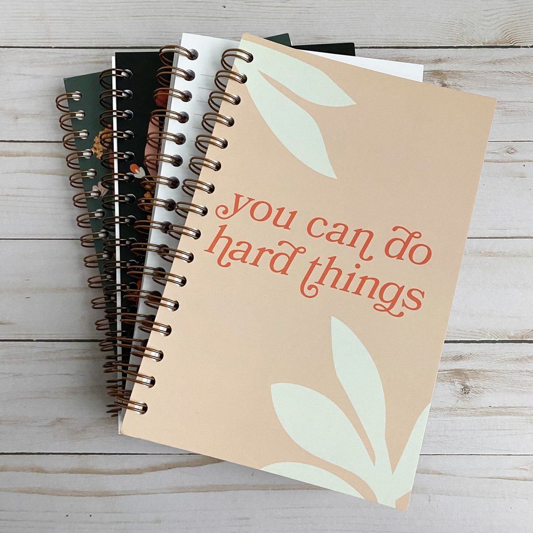 Spiral Notebooks | Cute, Aesthetic Journal | You Can Do Hard Things ...