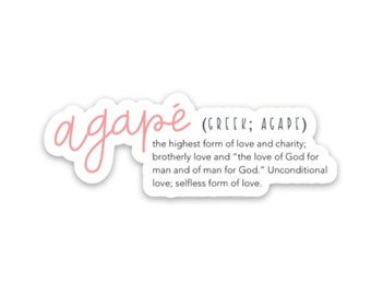 Agape sticker | Christian stickers | Faith decals | Religious gifts | Love sticker