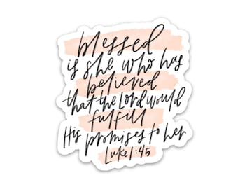 Bible verse sticker | Blessed is she sticker | Religious Christian stickers