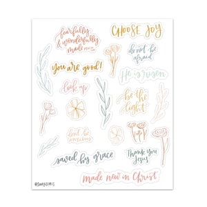 Christian Sticker Pack: Faith Bible Journaling Stickers