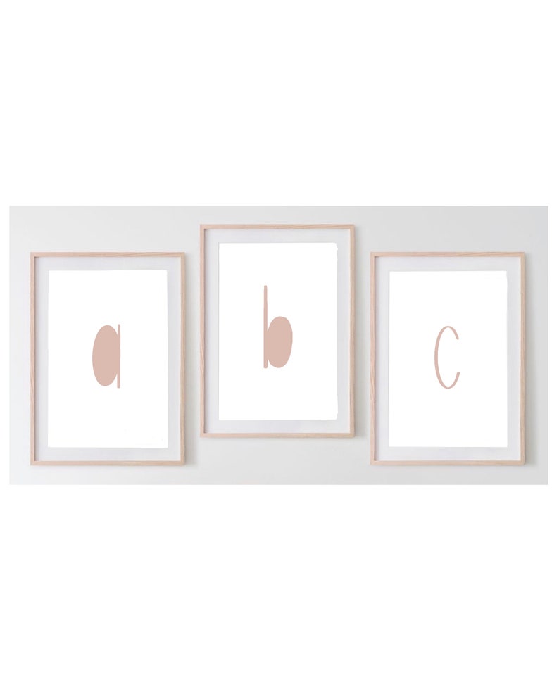 Nursery Printable Wall Art Set of 52 Letters Alphabet Etsy