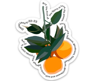 Fruit of the Spirit | Christian sticker | Faith decals | Religious art