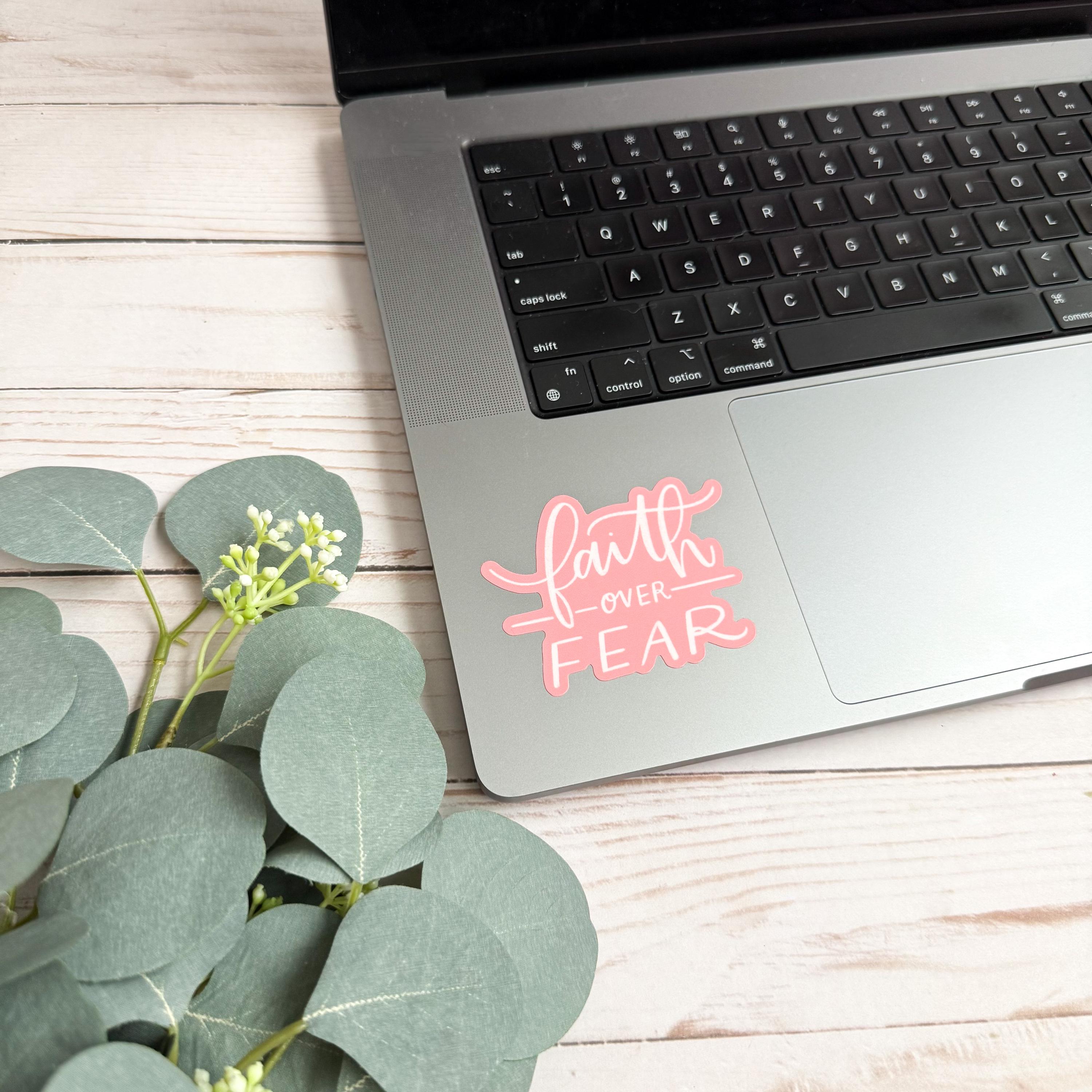 Faith Over Fear Sticker: Christian Vinyl Decal, Waterproof image 4