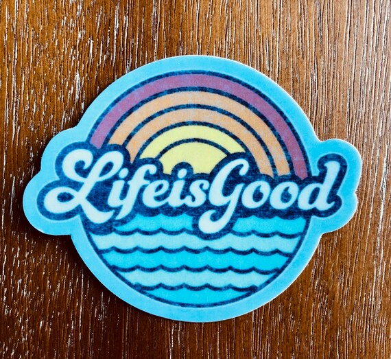 Waves Sticker Trendy Aesthetic Sticker Waterproof Vinyl Etsy