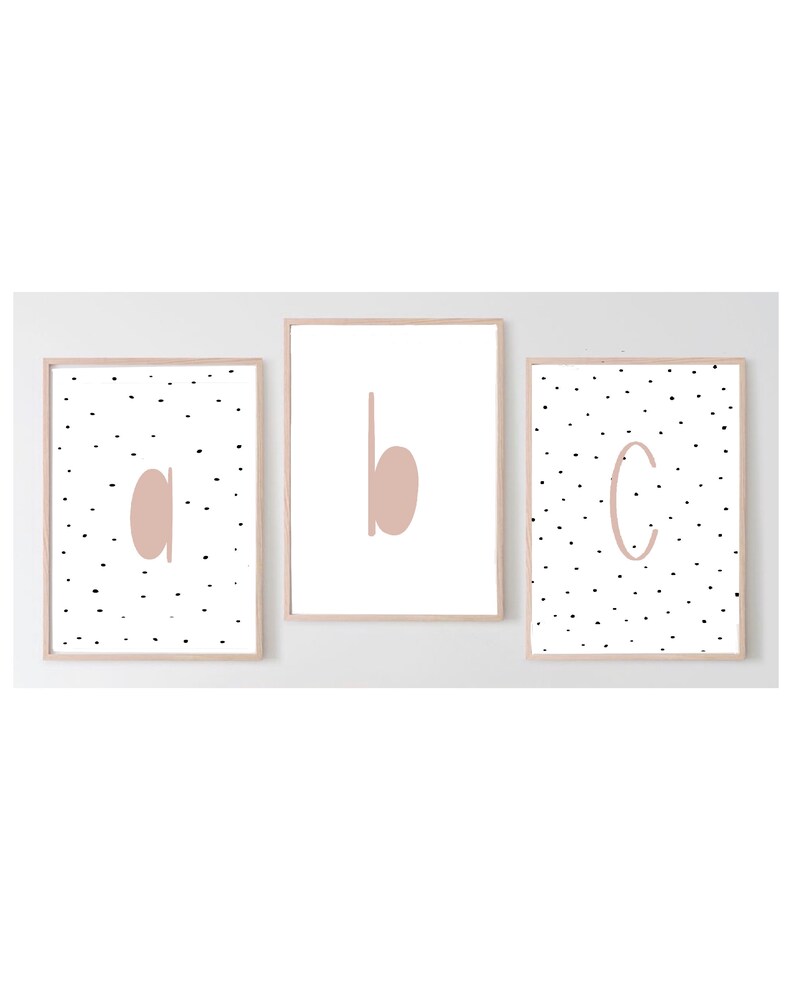 Nursery Printable Wall Art Set of 52 Letters Alphabet Etsy