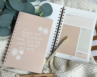 Christian Bible Study Journal: Scripture Notebook with Prompts