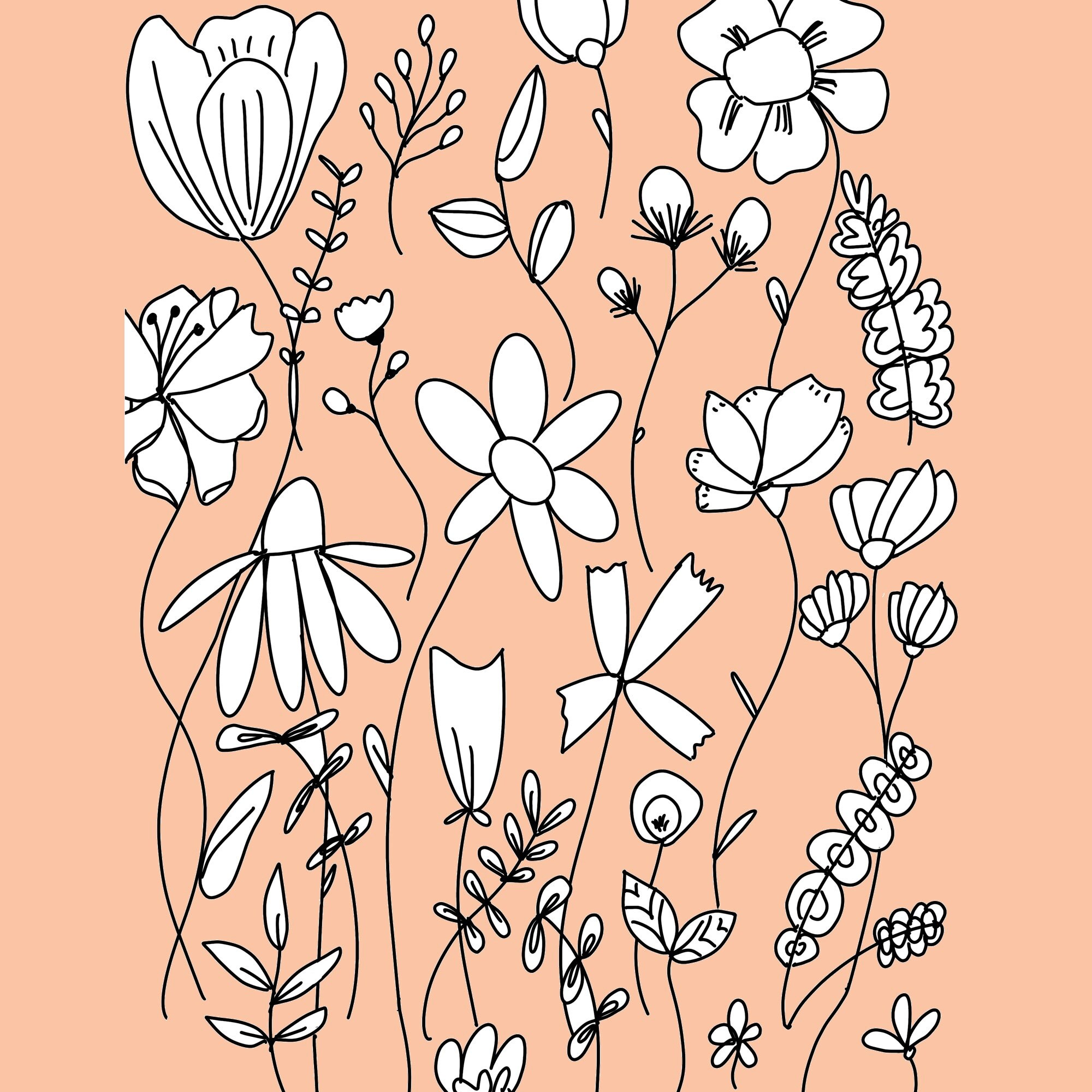 Coloring book pages Flower coloring pages 20 different | Etsy