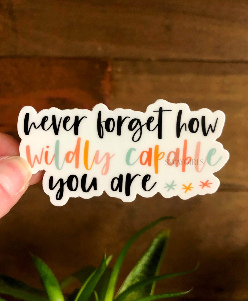 Sticker quotes Inspirational decals Waterproof stickers Etsy
