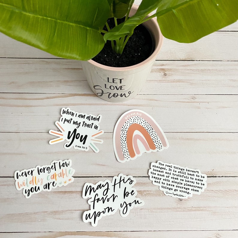 Sticker quotes Inspirational decals Waterproof stickers Wildly capable image 10