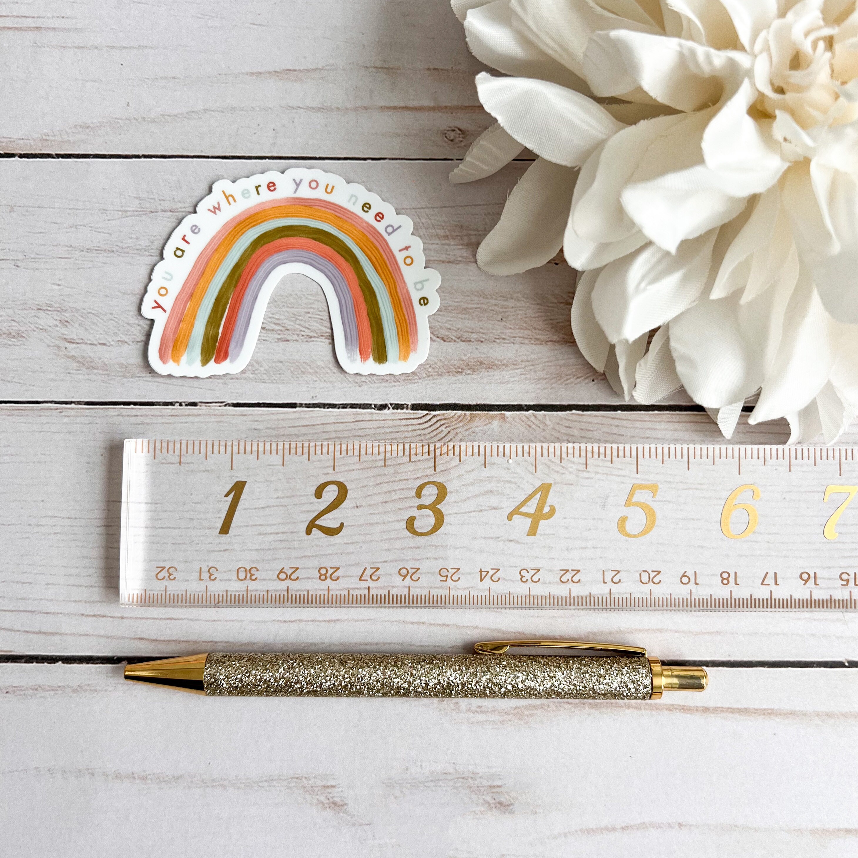 Week Day Stickers - Large - Pastel Rainbow - Brush Style – rebelinkco