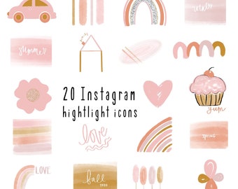 Boho Instagram Highlight Icons: Social Media Covers (Digital Download)