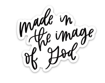 Christian faith Bible verse quote stickers | Religious scripture inspired decals | Made in the image of God