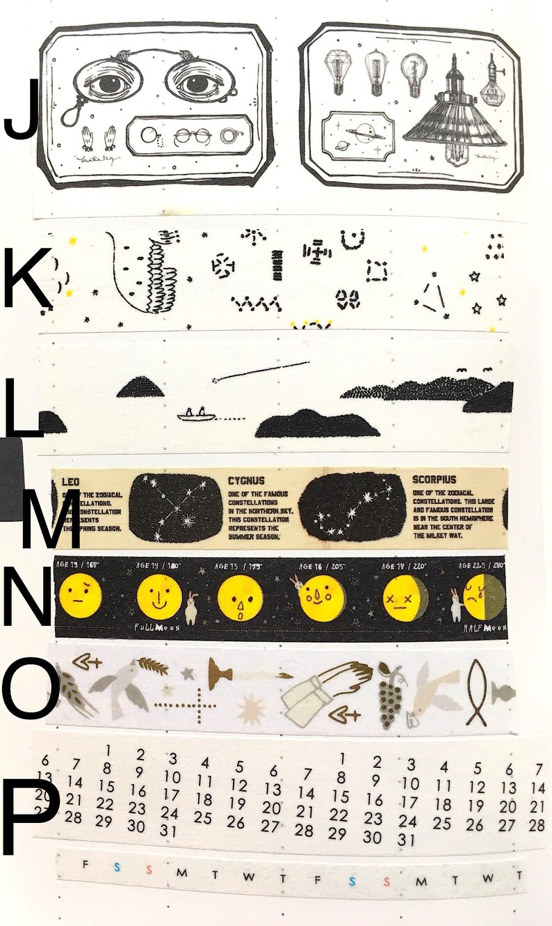 Washi Tape SAMPLES black black various