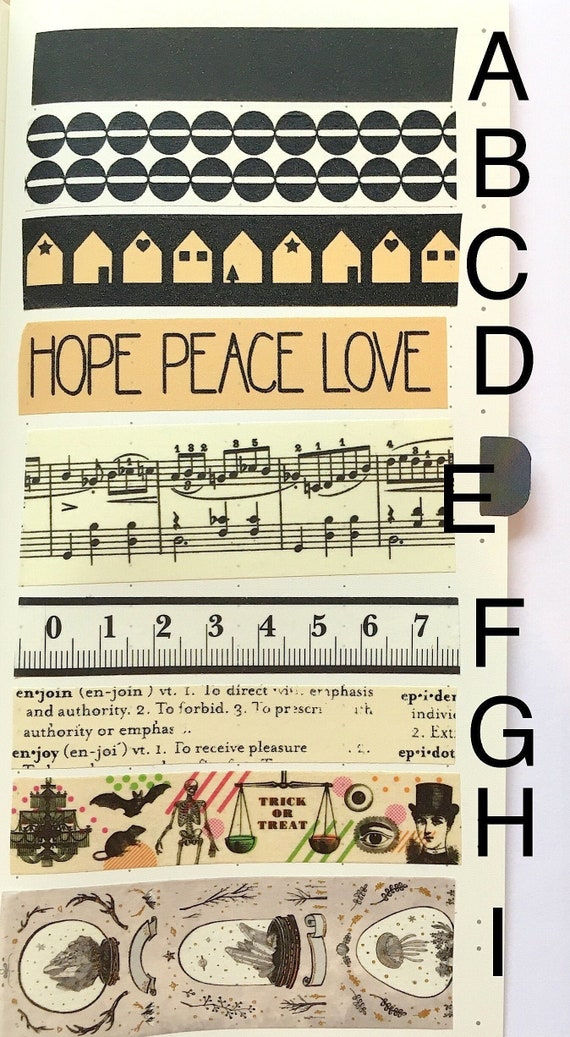 Washi Tape SAMPLES black black various