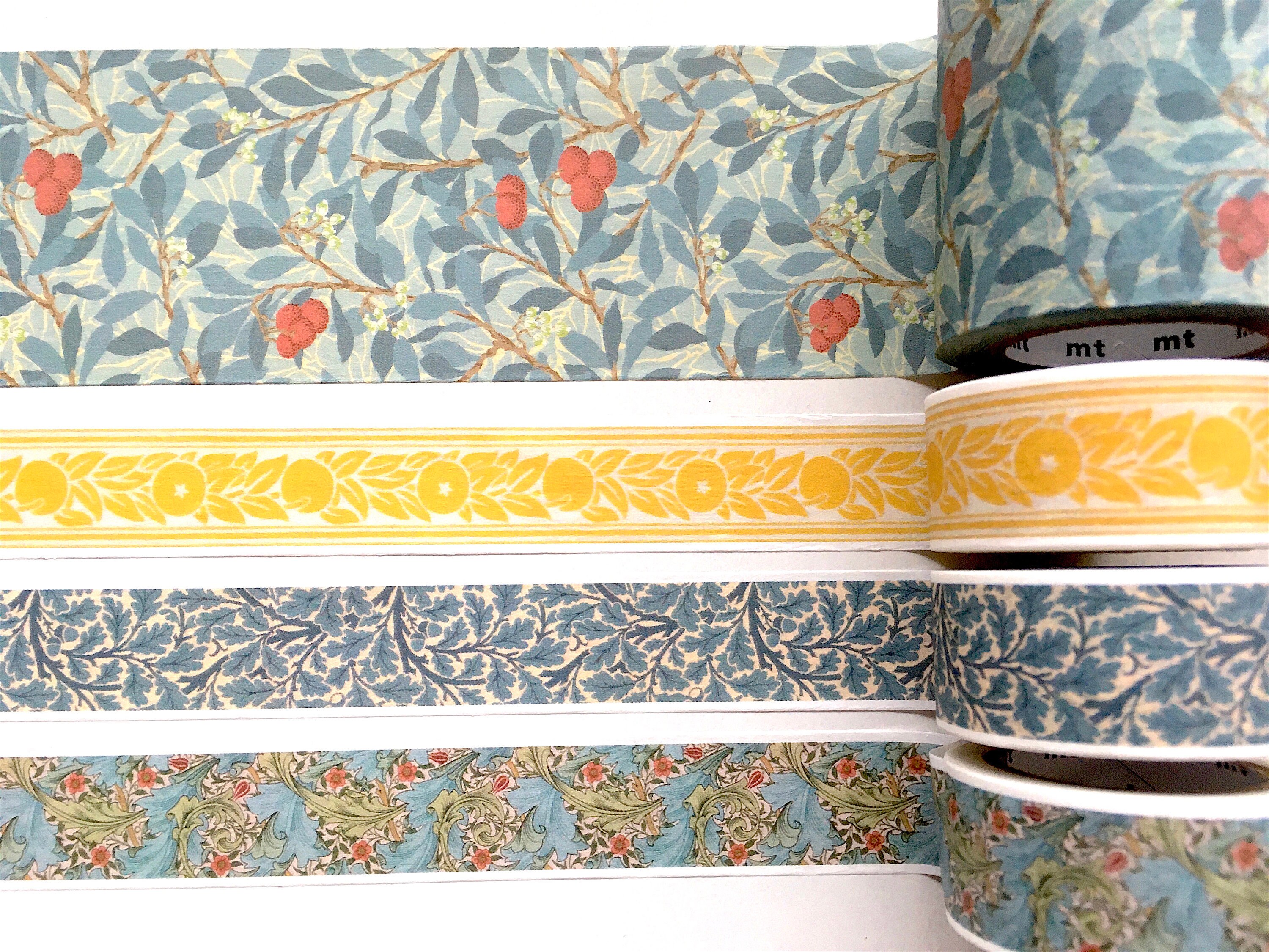 Washi Tape Samples 50 Cm Mt William Morris Ornaments Floral Etsy Canada