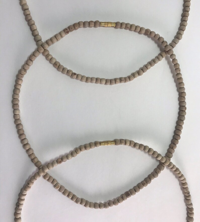 Tulsi Wood Necklace ~ 46cm Set of 3