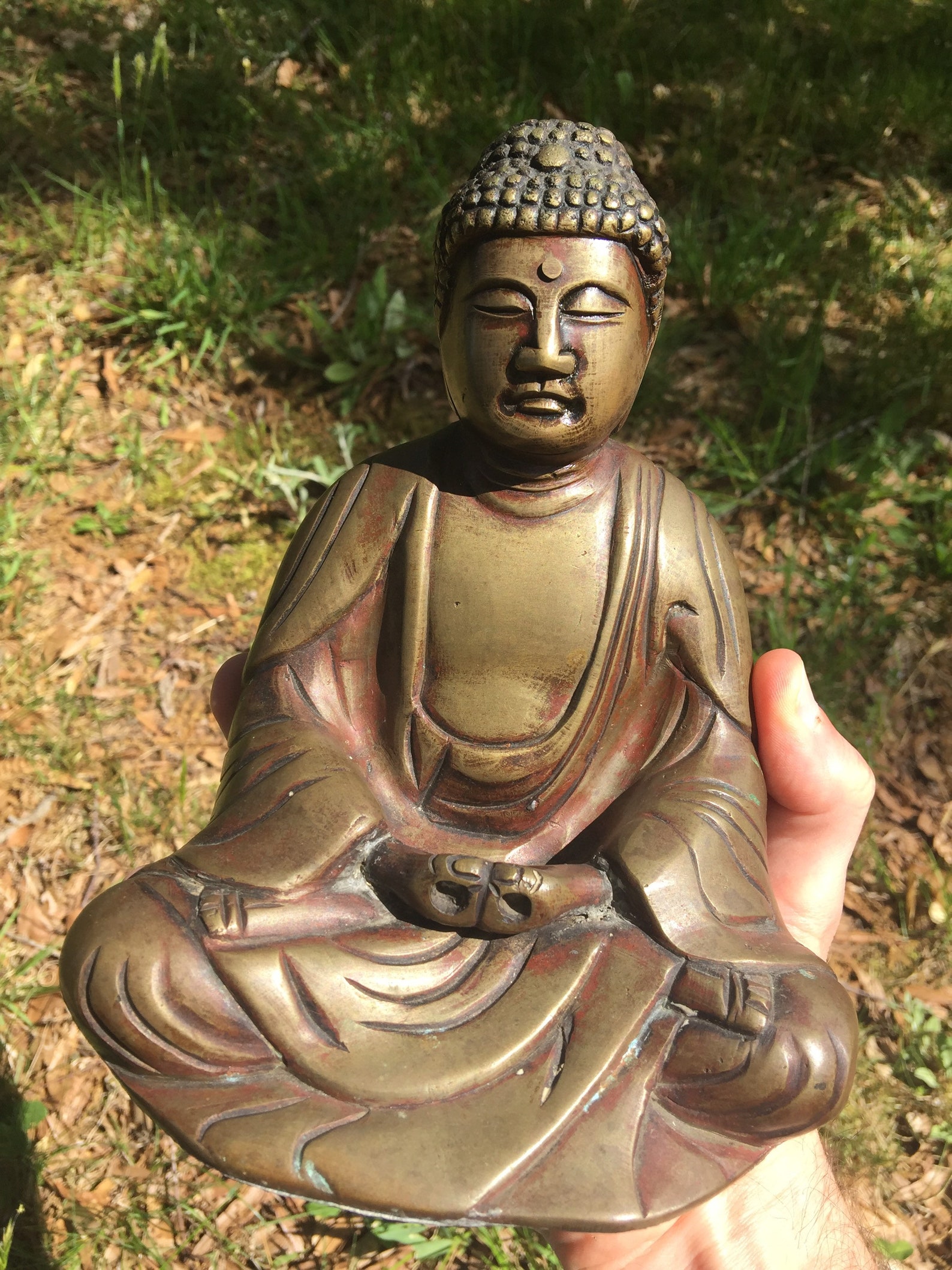 Antique Bronze Buddha Statue 6.5 Japanese Buddhist Etsy