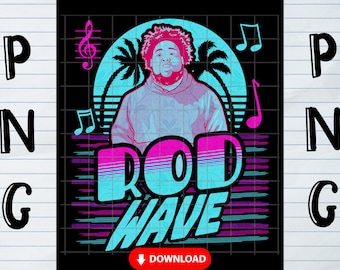 Rod Wave PNG | Modern Fan Art Graphic | Sublimation Digital Download