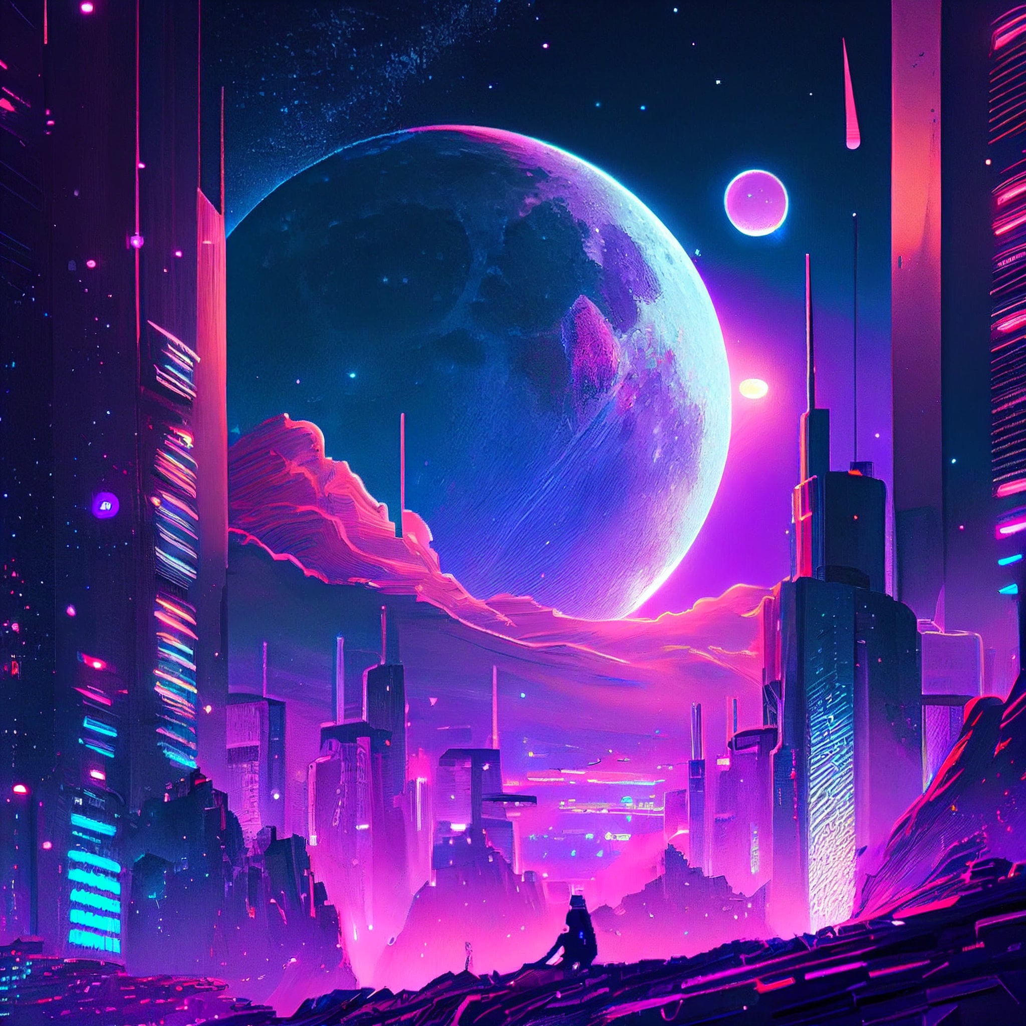 Cyberpunk Ai Art Ai generated Futuristic Digital Print of Cyber City Cyberpunk Ai Art Ai generated Futuristic Digital Print of Cyber City