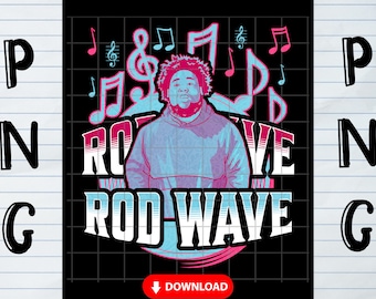 Rod Wave PNG | Bold Fan Art Design | Instant Digital Download