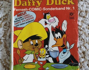 Vintage Comic Speedy Gonzales and Duffy Duck