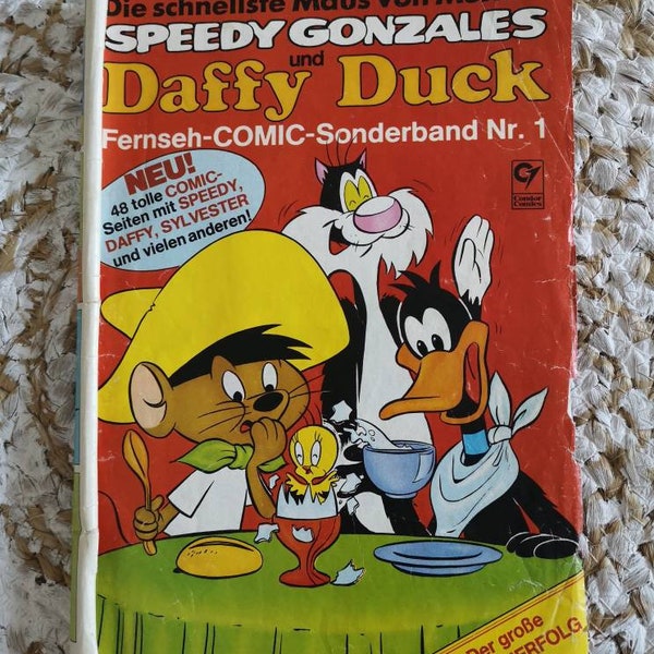 Vintage Comic Speedy Gonzales und Duffy Duck