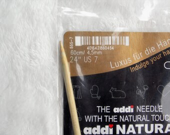 Addi Natura, Bamboo Circular Knitting Needles 24", Size US 7, 4.5 mm, knit in the round