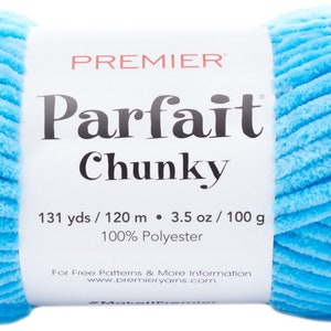Premier Parfait 100% Polyester Chenille Soft Yarn for Knitting, Bulky #5 