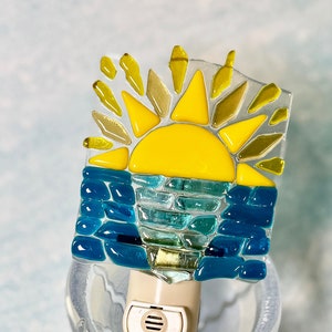 Sunrise Fused Glass Night Light