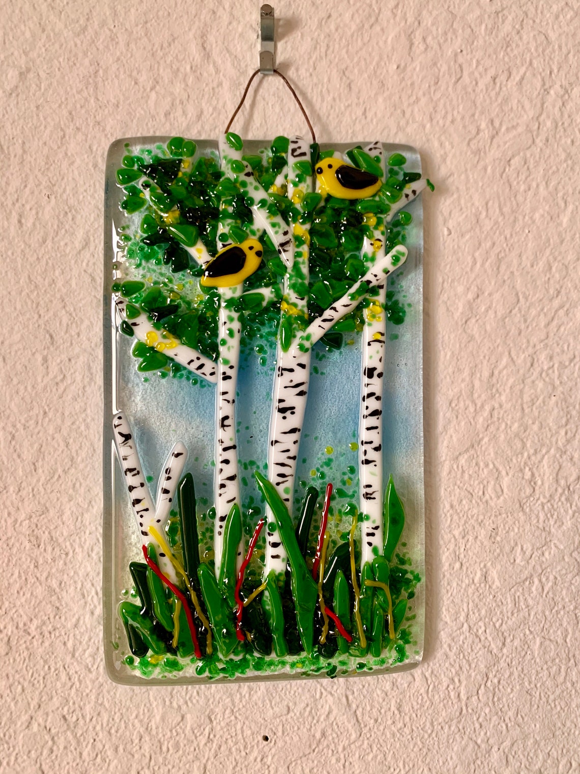 Birch Trees in Spring Wall Hanging Etsy