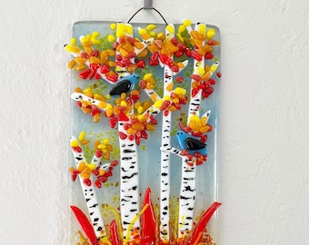 Birch Trees in Autumn Wall Hanging