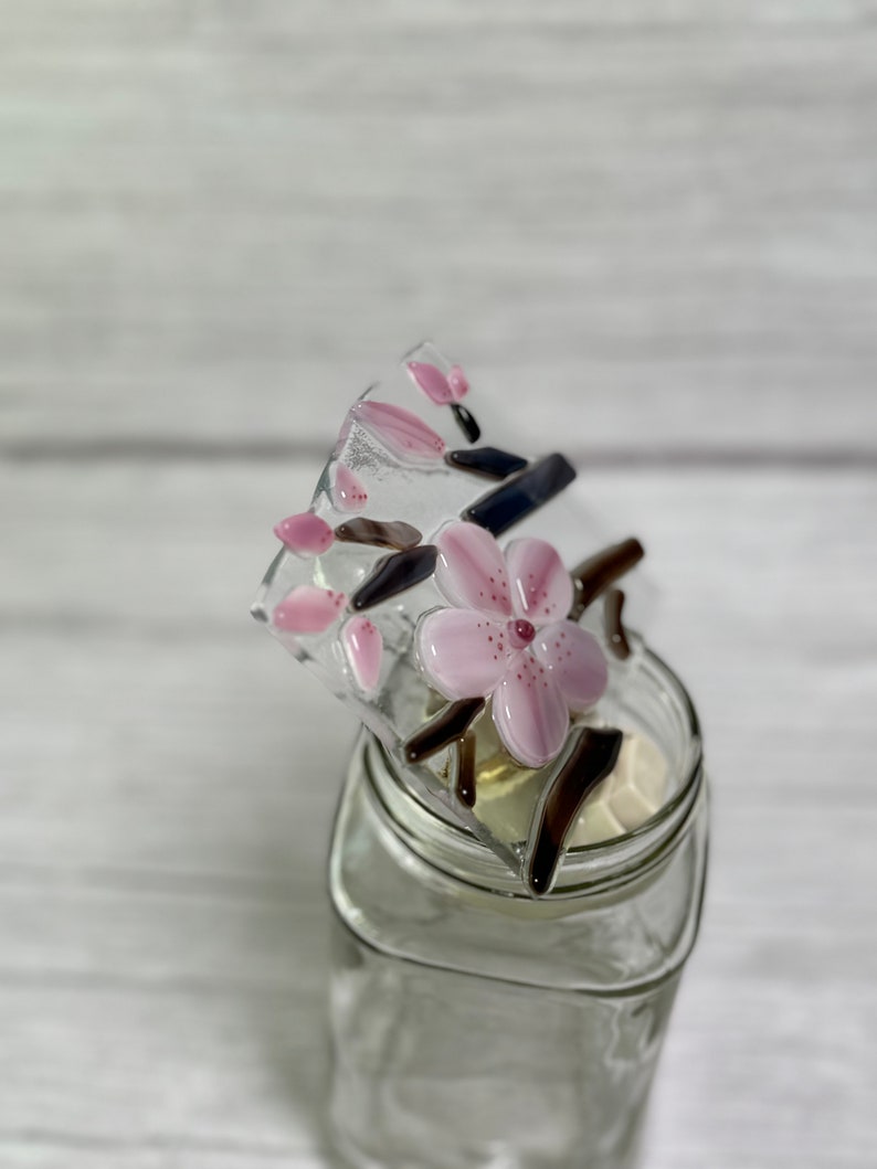 Cherry Blossom Fused Glass Night Light image 4