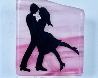 Couple Dancing Fused Glass Night Light