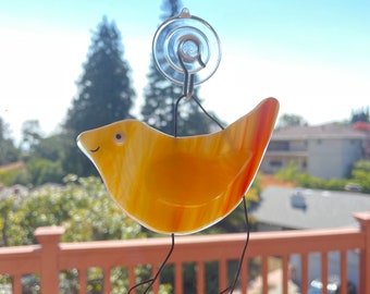 Bird Fused Glass Sun Catcher